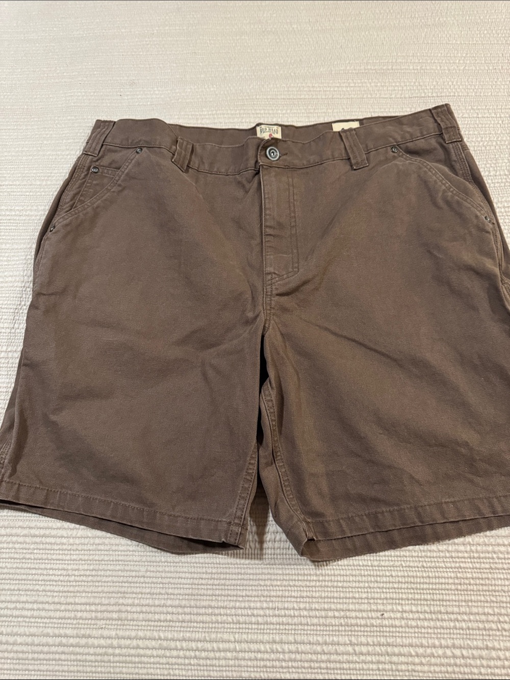 RedHead Men's Flat-Front Shorts in Brown